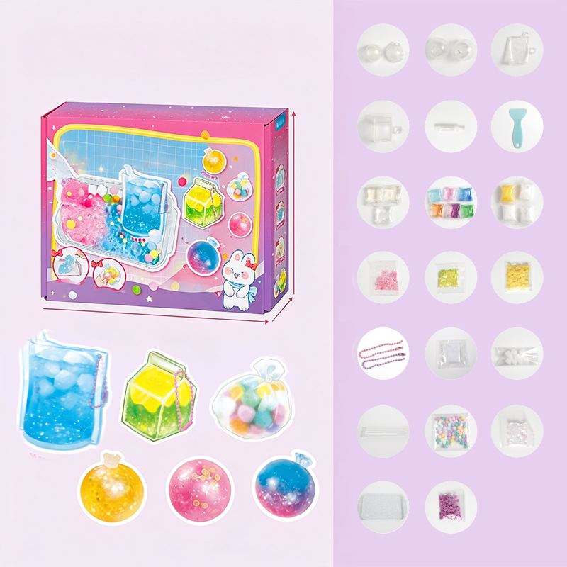 🐱 DIY Ice Cream French Fry Squishy Kit – Cute Cat Paw Design, Sensory Play & Stress Relief Toy for Kids✨